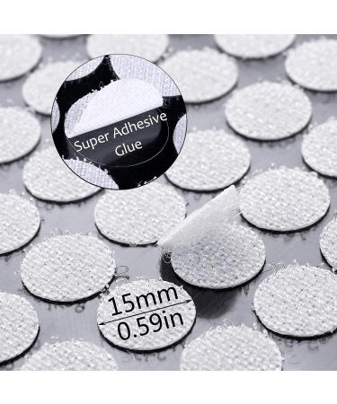 Adhoklop 1248 Pcs (624 Pairs) Dots with Adhesive 0.59 Inch Diameter Hook and Loop Nylon Sticky Back Coins  Adhesive Strips Fastener Round Tapes for School Classroom Teacher Supplies (White) - Buy Online on GoSupps.com