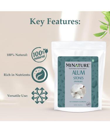 Alum Stone (phitkari) by mi nature | for Skin Care | Water Purify| Pure Alum Stone (Potassium Alum) (Fitkari)|Cruelty Free | Post Shave Use| For Natural Deodorant | (250g)(8.81oz) 8.82 Ounce (Pack of 1) - Buy Online on GoSupps.com