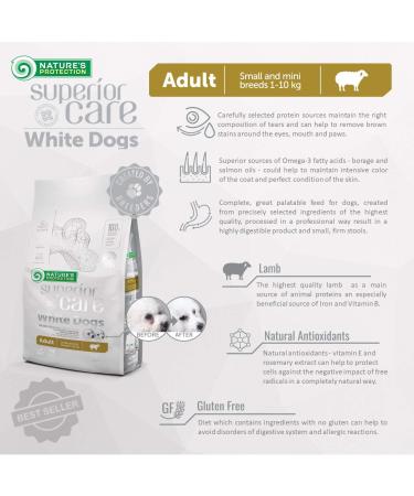 Nature's Protection Superior Care White Dog Small Breed Adult Feed 1st Pack (1 x 10 kg) - Buy Online on GoSupps.com