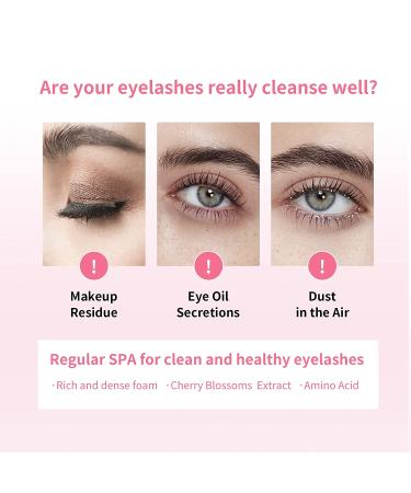 BREYLEE Eyelash Extension Cleanser 60ML - Paraben & Sulfate Free Foam Cleanser for Extensions & Natural Lashes - Salon and Home Use - Includes Mascara Wand - 2 Fl Oz - Buy Online on GoSupps.com