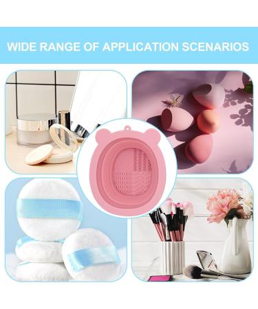 Youpo Silicone Make Up Brush Cleaning Mat Bear-shaped Brush Cleaning Pad Makeup Brush Cleaner Cleaning Pad And Scrubber Cleaning Tool For Brushes Sponges Pink Color - Buy Online on GoSupps.com