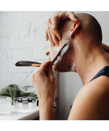 Frcolor Men's Shaving Bowl & Soap Set | Stainless Steel Shaving Accessories & Wooden Stand for Perfect Shave - International Shipping Available - Buy Online on GoSupps.com