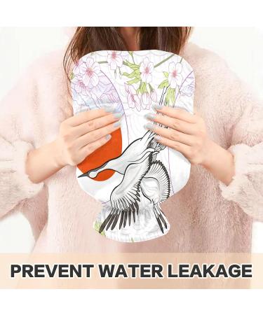 Crane & Chrysanthemum Hot Water Bottle 1L | BPA Free Pain Relief Bag for Bed Hands & Feet - Buy Online on GoSupps.com