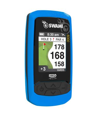 Izzo Swami 6000 Handheld Golf GPS Water-Resistant Color Display with 38,000 Course Maps & Scorekeeper 6000 - Blue