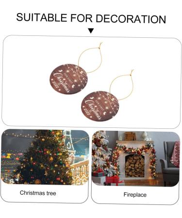 HOMSFOU 2pcs Christmas Tree Pendant Christmas Party Favors Gifts Just Married Christmas Tree Baubles Ornaments House Decorations for Home Christmas Pendants White Porcelain Supplies As Shown 1 7.4X7.4CM - Buy Online on GoSupps.com