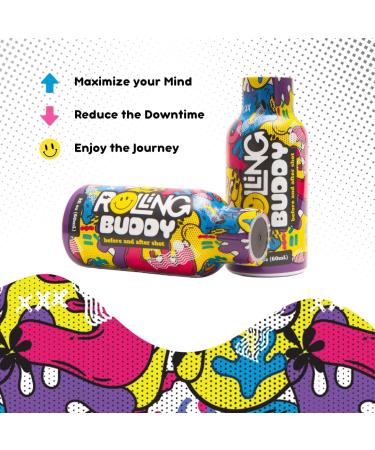 ROLLING BUDDY Pre and Post Rave Recovery Shot - Rave Safely No 5HTP Jaw Clench Relief Essential Vitamins for Brain & Body Protection Before and After Rave Antioxidant Shot 2-Pack (1) - Buy Online on GoSupps.com