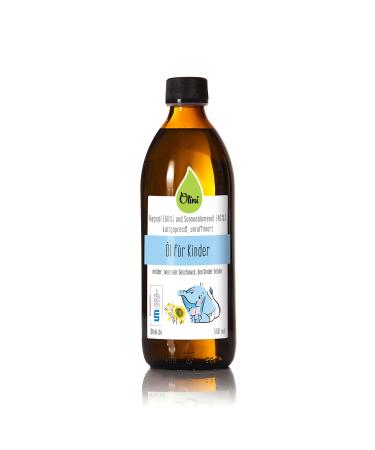 Olini children's oil made of rapeseed and sunflower fresh 500 ml of glass bottle cold unaffected untreated rich in unsaturated fatty acids fine taste
