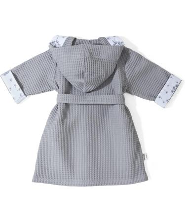 Buy Pepi Unisex Children's Bathrobe - 100% Cotton Hooded Summer Wind Gray Made in Poland - Buy Online on GoSupps.com