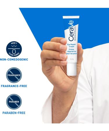 CeraVe EYE CREAM with Hyaluronic Acid for Under Eye Dark circles & Puffiness Ophthalmologist Tested for Sensitive Eye Area Fragrance Free 14.2 Grams - Buy Online on GoSupps.com