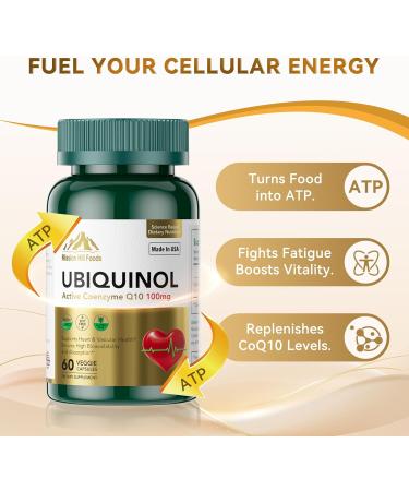 CoQ10 100mg Softgels, Coenzyme Q10 Supplements Can Enhance Endurance & Replenish Energy Reserves - CoQ10 Ubiquinol for Heart Health & Energy Metabolism, Non-GMO, Gluten-Free, 2-Month Supply (60 Count) 60 Count (Pack of 1) - Buy Online on GoSupps.com