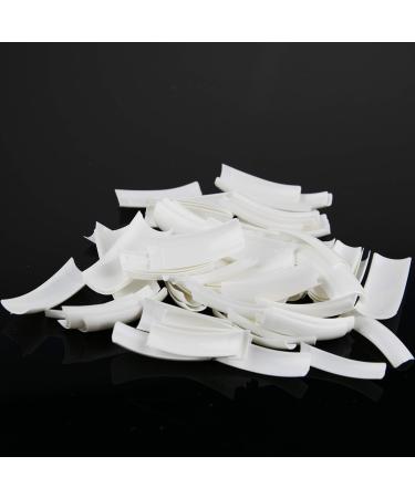 PROFICO 500 Pieces French Half Cover Acrylic Nail Tips - 10 Sizes White | Artificial Nails for Perfect Manicure - Buy Online on GoSupps.com
