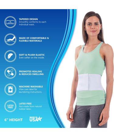 NYOrtho Tapered Abdominal Binder Compression Wrap - 36-42 Inch, 6 Inch High - Stomach Support Post Surgery - Buy Online on GoSupps.com