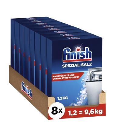 Finish special salt-dishwasher salt to protect against lime deposits and water stains-multipack with 8 x 1.2 kg 1.2 kg (8-pack) single