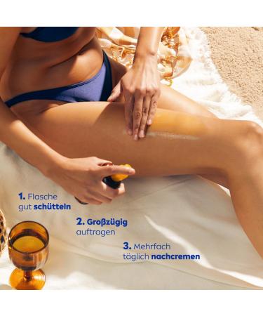 NIVEA SUN Tropical Bronze Oil Spray SPF 6 (200 ml) Sun Protection for Long-Lasting Tan without Self-Tan Sun Spray with Carotene Extract and Vitamin E - Buy Online on GoSupps.com