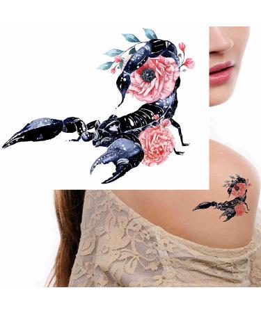 Dopetattoo Temporary Scorpion Tattoo - 6 Sheets, Fake Tattoos for Neck and Arm - Men and Women - Buy Online on GoSupps.com