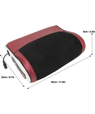Alomejor Electric Deep Tissue Shiatsu Neck Massage Pillow with Heat - Red - Perfect for Home & Car - EU Plug - Buy Online on GoSupps.com