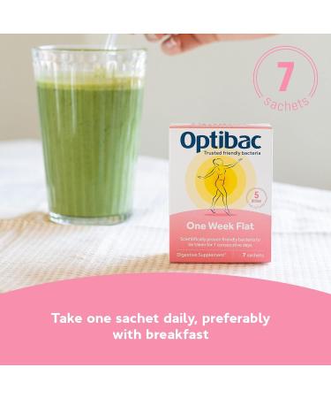 OptiBac One Week Flat 7 Sachets - Digestive Support for Bloating - 7 Servings - Buy Online on GoSupps.com