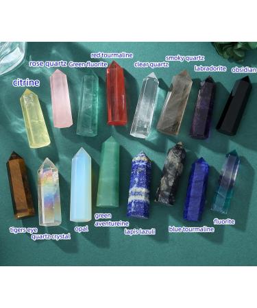 Buy Xiannvxi White Healing Crystals - 2 Inch Hexagonal Energy Therapy Stone Tower for Meditation and Wellness - Buy Online on GoSupps.com