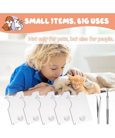 Tick Remover Tools for Dogs 5 pcs Tick Remover Card with Magnifying Lens Stainless Steel Tick Tweezers and Tick Hook Set for Dogs Cats Humans Horses and Other Pets - Buy Online on GoSupps.com