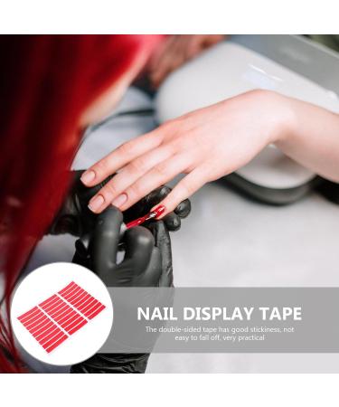 minkissy 5 Sheets Transparent Nail Tapes Nail Display Tape Holders Clear Nail Tape Nail Art Showing Tape Sticky Mounting Tape for Salon Nail Tips Red - Buy Online on GoSupps.com