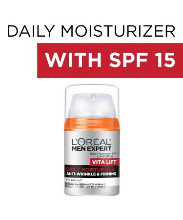 L'Oreal Paris Men's Expert Vita Lift Anti-Wrinkle & Firming Moisturizer 1.6 fl oz - Pack of 2 - Buy Online on GoSupps.com