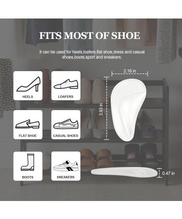 Arch Support Insoles for Flat Feet - 6 Pairs Gel Cushions for Plantar Fasciitis | Adhesive Reusable & Pain Relief | Unisex Sizes - 2 Clear 2 Beige 2 Black - Buy Online on GoSupps.com