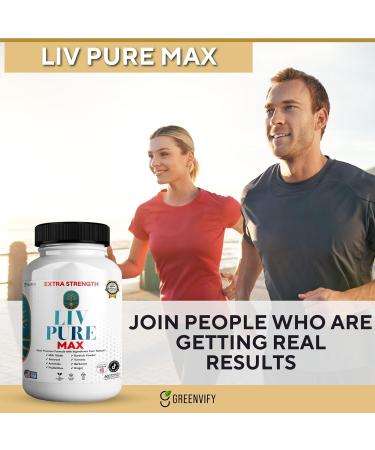 Liv Pure Max Extra Strength Liver Support Supplement 60 Veggie Capsules with Milk Thistle and Natural Ingredients (1) - Buy Online on GoSupps.com