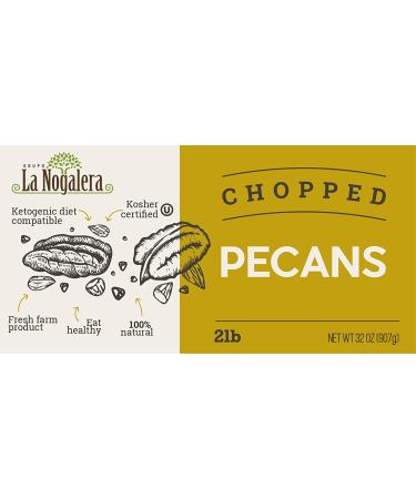 La Nogalera 2 lbs Chopped Pecans - Raw, Organic, Non-GMO, No Shell, Kosher & Halal Certified, Keto-Friendly - Buy Online on GoSupps.com