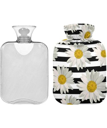 NAANLE 2L Transparent Hot Water Bottle with Lid - Stripes & G nsebl mchen Design for Menstrual Cramps Heat & Cold Therapy - Buy Online on GoSupps.com