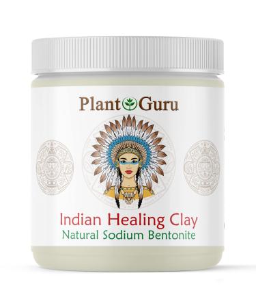 Plant Guru Indian Healing Clay 1 lb. - 100% Natural Sodium Bentonite Clay Powder - Deep Pore Cleansing Facial And Body Mask - Detox Clay for Face  Hair  Acne  and Bath. - Buy Online on GoSupps.com