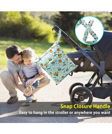 Hotlike 2Pcs Waterproof Reusable Cloth Diaper Wet Dry Bag Organizer with Double Zippers - Green - Buy Online on GoSupps.com