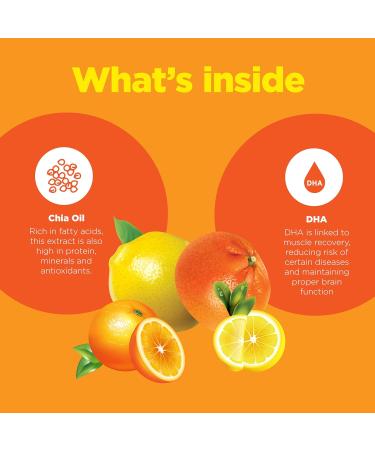 DHA Omega 3 Gummies for Adults - Delicious Chia Seed for Brain Omega 3 6 9 Supplement for Inflammation Energy & Insulin - Vegetarian Essential Fatty Acid Supplements for Immune Support - 60 Chews - Buy Online on GoSupps.com