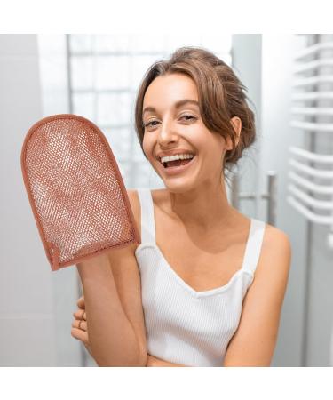 Beaupretty 2pcs Exfoliating Mitts - Coffee Shower Gloves to Remove Dead Skin | International Shipping - Buy Online on GoSupps.com