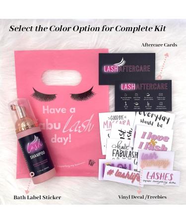 Lash Extension Aftercare Instructions Cards 100 Pack - Double Sided Pink & Black 3.5x2 (Pack of 100) - Buy Online on GoSupps.com