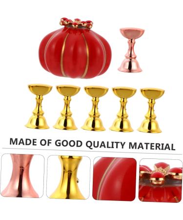 Beavorty Pumpkin Slices Manicure Practice Base magnetic base magnetic mount crystal display stand crystal holder Manicure Supplies Manicure Stand Retro Manicure Base nail exercise rack 5.5X4cm Red - Buy Online on GoSupps.com