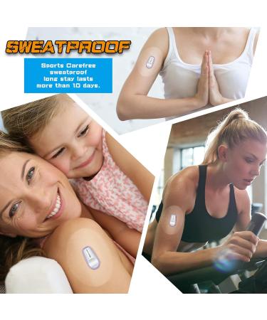 72 Waterproof Adhesive Patches for Glucose Monitor Protection Sweatproof & Transparent Stickers Long Lasting Use - Buy Online on GoSupps.com