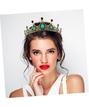 MAGICLULU Bridal Crown Baroque Rhinestone Crown Birthday Party Performance Decoration Cake Crown (red Diamond on Silver Base) Crowns for Women Halloween Alloy Bride Wedding Dress Headband 15x9.3cm Green - Buy Online on GoSupps.com