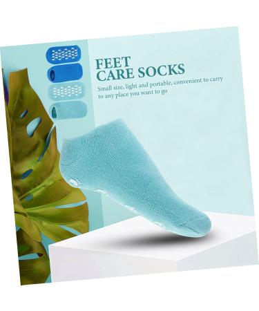 FRCOLOR 2 Pairs Gel Socks Heel Socks for Dry Cracked Feet Cracked Heel Care Socks Gel Lined Socks Moisture Heel Socks Moisture Retention Socks Feet Care Socks Miss Foot Lotion Cotton Yarn 22x10x1cm - Buy Online on GoSupps.com