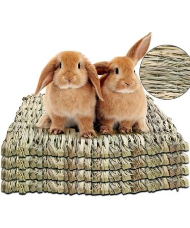 4 Pack Rabbit Grass Mat Natural Woven Hay Rabbit Bedding Bunny Chew Edible Cage Liner Straw Resting Mats for Cages Hut Guinea Pig Rodent Parrot Rabbit Bunny Hamster Rat Chinchilla-12inch Rabbit Mats - Buy Online on GoSupps.com