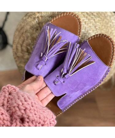 Shop Flat Plateau Sandals for Women | Fashionable Tassel Leather Comfortable Open Toe Gladiator Beach Sandals | Summer Style Non-Slip Outdoor Footwear - Oranje 43 - Buy Online on GoSupps.com