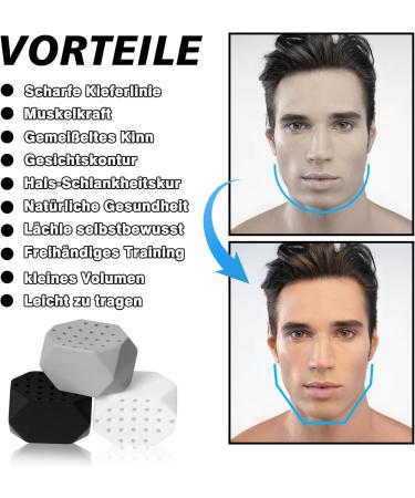 ZAKVOP 6PC Jawline Trainer Set - Jaw Exercise Balls (40LB 50LB 60LB) | Enhance Jawline Definition & Strengthen Jaw Muscles - Buy Online on GoSupps.com