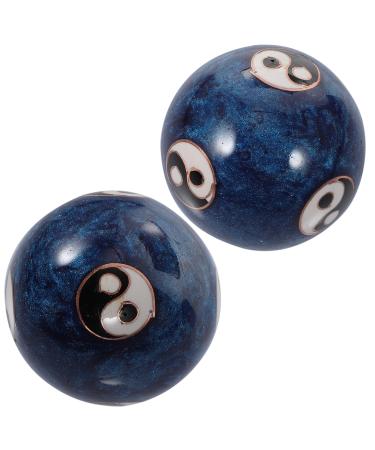 Fomiyes 1 set Baoding Balls Massageball Gymnasium Ball Exercise Ball Baoding Balls Train Red Chinese Massage Balls Hand massage balls Health Ball Balls for stress relief m blue