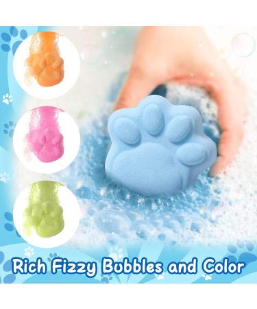 G.C Paw Bath Bombs for Kids with Surprise Puppy Toys - 12Pcs Organic Bubble Bath Fizz Balls & Necklace for Boys and Girls - Non-Inside, Natural Toddler Bath Bombs - Buy Online on GoSupps.com