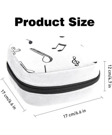 Black Musical Note Color Sanitary Napkin Storage Bag | Period Tampon Makeup Pad Pouch - GIAPB 4519 - Buy Online on GoSupps.com