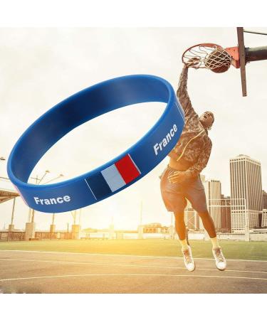 Shop LUOEM Silicone Bracelets - France Flag Football Fan Gear | 2018 World Cup 6-Pack - Buy Online on GoSupps.com