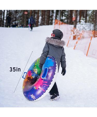 FindUWill 3 Pack Snow Tubes Sleds for Kids - 35'' Inflatable Sleds with Thicker Bottom - Family Winter Outdoor Sports Toys (Set of 3) - Buy Online on GoSupps.com
