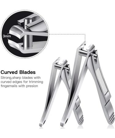 Bestope Pro Nail Clipper Set - Stainless Steel Sharp Nail Trimmer Set for Men and Women - Professional Fingernail and Toenail Clippers with Metal Case - Black 3 Piece Assortment - Buy Online on GoSupps.com