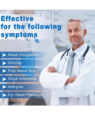 Neti Pot Sinus Rinse Kit, Sinus Rinse Bottle, Nose Wash Cleaner, Pressure Rinse Nasal Irrigation for Adult & Kid, 300ml Capacity Sinus Rinse Bottle and 40 Nasal Wash Salt Packets - Buy Online on GoSupps.com