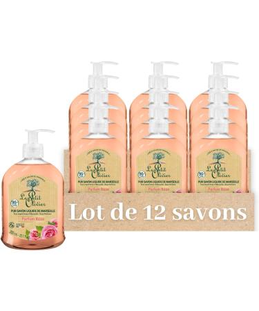  Le Petit Olivier LE PETIT OLIVIER - Pack of 12 - Pure Marseille Liquid Soap - Pink Fragrance from the Grasse Region - Gently cleanses the skin - 95% Natural Origin - Made in France - 300ml - Buy Online on GoSupps.com
