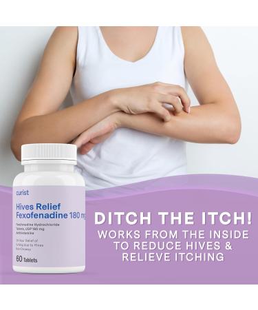Curist Fexofenadine Hydrochloride 180mg - 60 Non-Drowsy Antihistamine Tablets for 24-Hour Hives & Itch Relief - USA Made Allergy Medicine - Buy Online on GoSupps.com